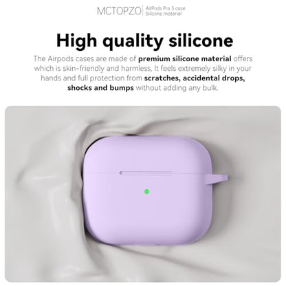 for AirPods Pro 3 Case 2025,Come with Cleaner Kit,Purple | Silicone Protective Cover for Airpod Pro 3rd Generation Case with Keychain,for Women Men,One-Piece Design,Shockproof - color: F-Purple