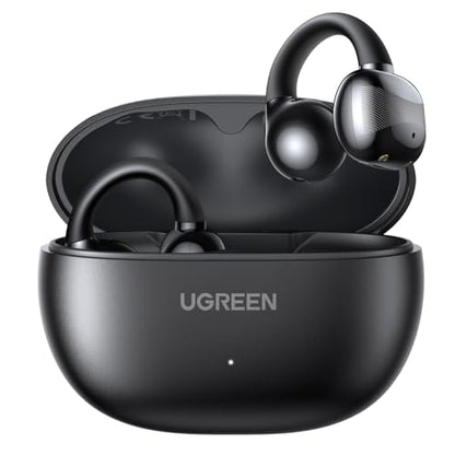 UGREEN HiTune S3 Open Ear Earbuds, Bluetooth 5.4, Clip on Earbuds, Black | Lightweight, Comfort, Wireless Headphones ENC Clear Calls, 30H Playtime, IPX5 Waterproof, for Driving Running Workout Cycling - color: Black