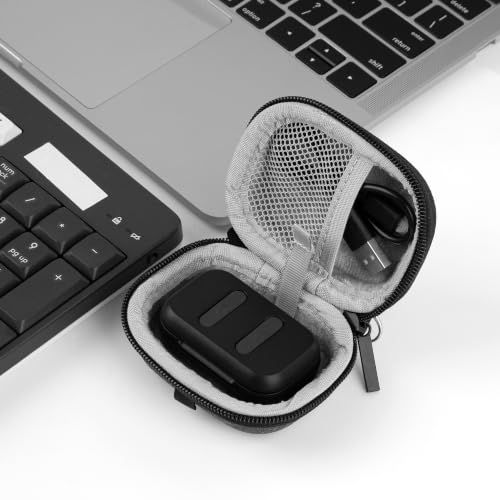 Geekria Shield Earbuds Case Compatible with Skullcandy EcoBuds, Dime 2/3, Smokin' Buds True Wireless Earbud, Replacement Hard Shell Travel Carrying Bag with Carabiner Clip (Dark Grey)