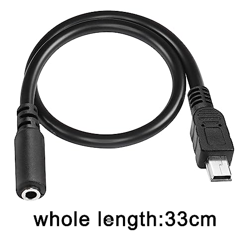MEIRIYFA Mini USB Male to 3.5mm Female TRRS Audio Cable Mic Cord