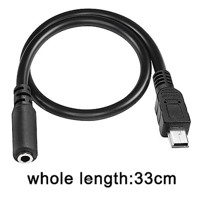 MEIRIYFA Mini USB Male to 3.5mm Female TRRS Audio Cable Mic Cord