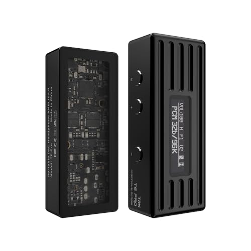 TRN-TE Pro Headphone Amplifier, Portable HiFi USB DAC Amps with 4.4mm and 3.5mm Dual Outputs Supports PCM 768kHz/DSD256 High Resolution Lossless for Smartphones/PC/Laptops