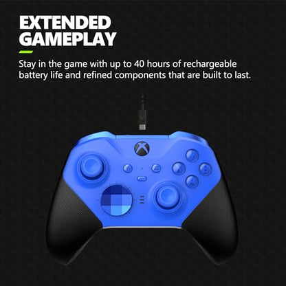 Xbox Elite Series 2 Core Wireless Gaming Controller – Blue Series X|S, One, Windows PC, Android, and iOS - color: Blue
