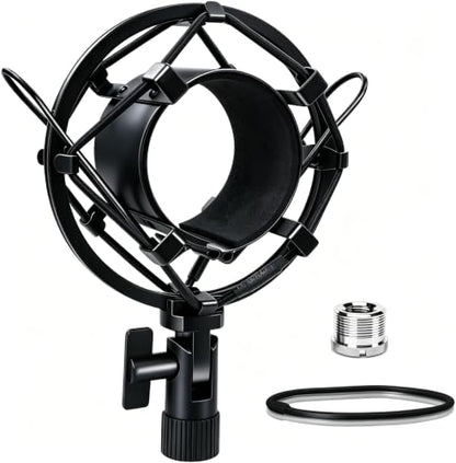 Universal Microphone Shock Mount, Mic Clip Holder for Diameter 47mm-53mm Mic Anti Vibration Adjustable High Isolation Shock Mount