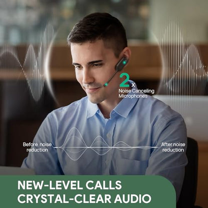 Yealink DECT Wireless Headset,Single Ear (Mono) Convertible Office Headset | WH63 E2 UC,Noise Canceling Mic,607Ft Range,3 Wearing Styles,Connects to Desk Phone and Computer/PC/Laptops