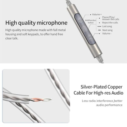 SoundMAGIC E80D Digital USB C Headphones - Type C Wired Earbuds with Microphone HiFi Stereo Earphones Powerful Bass Noise Isolating Compatible with Android Device, Gunmetal | Crystal call clarity, High-res decoder chip, Deep bass, Effective noise isolatio