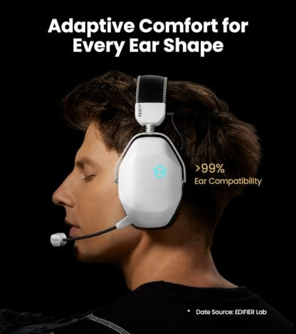 Edifier G5 MAX THX Spatial Audio Quad-Mode Gaming Headset, White - color: White