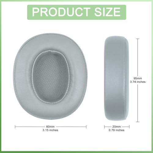 Replacement Earpads for Skullcandy Crusher EVO Headphones,Compatibel Crusher EVO Replacement Ear Pads,Upgraded Ear Covers with Soft Protein Leather,Optimized Noise Isolation Memory Foam (Light Grey) - color: Light Grey