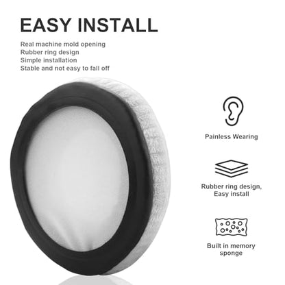 Velour Ear Pads 100 mm Universal Replacement Ear Pads Cushions Suitable Many Large Headphones Round Memory Foam Earpads Compatible with Beyerdynamic, Sennheiser, AKG, ATH, Sony & More (Gray) - color: Gray