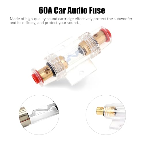 10 Gauge Car Audio Cable Amp Wiring Kit,1500 Watt 2 Channel RCA Stereo Subwoofer Installation Modification Wiring Harness with Fuse for Car Truck Motorcycle Audio Install