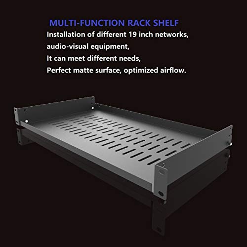 2 Pack 1U Vented Cantilever Server Rack Shelf 10" Depth | Disassembled Universal Rack Mount Trayfor 19-inch Network Cabinet or Equipment Rack (10V2PC) - size: 10V2PC