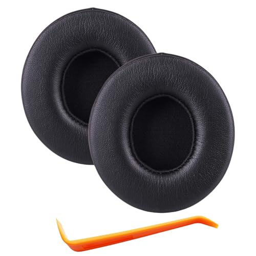 Replacement Ear Pads for Solo 3 Headphones Over-Ear Headphones, Earpads with Soft Protein Leather, Noise Isolation Memory Foam（solo3-Black） - color: solo3-Black