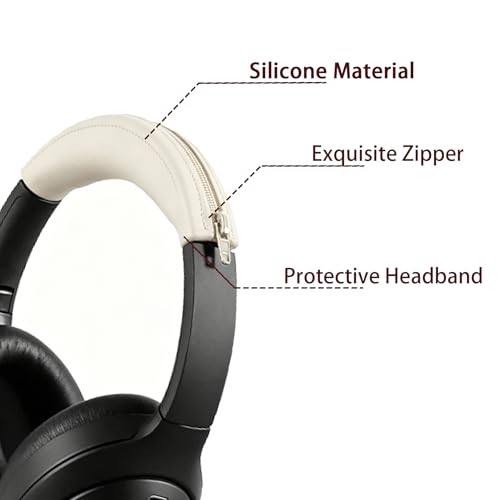 Earpads+Headband Covers for Sony Wh-1000XM3 Replacement Kit,Protein Leather Ear Pads Cushions and Silicone Zipper Headband for WH-1000XM3 Accessories(Champagne Gold) - color: Champagne Gold