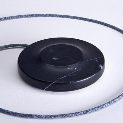 Einova Classic Stone – Marble Wireless Charging Pad Designed in Italy, Integrated 6 ft USB-C Cable, Smartphones, Wireless Earbuds, Smartwatches – Black Marquina Marble - color: Black Marquina marble – Classic Stone