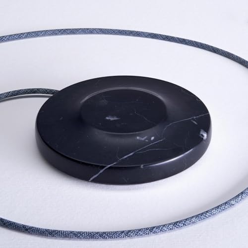 Einova Classic Stone – Marble Wireless Charging Pad Designed in Italy, Integrated 6 ft USB-C Cable, Smartphones, Wireless Earbuds, Smartwatches – Black Marquina Marble - color: Black Marquina marble – Classic Stone