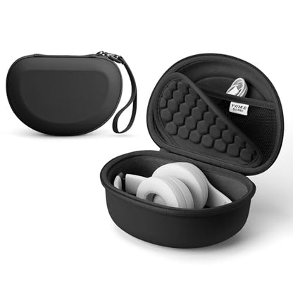 Hard Case for Beats Solo 4/Solo 3/Studio Pro/Studio3 On-Ear Headphones | Universal Portable Travel Organizer Bag, with Honeycomb Lid Protection - color: Black
