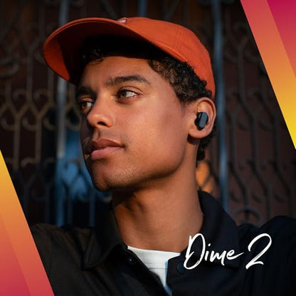 Skullcandy Dime 2 Wireless In-Ear Bluetooth Earbuds - True Black | Bluetooth, Noise Isolating Fit, 12 Hours Battery, Microphone for iPhone Android, Easy Carry with Integrated Lanyard - color: True Black, size: One