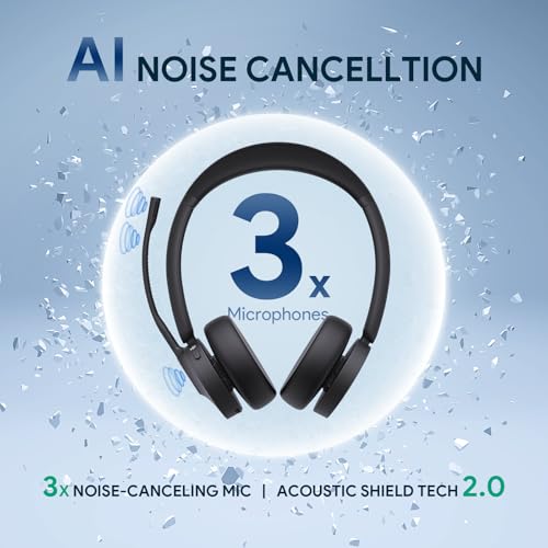 Yealink WH64 Mono DECT & Bluetooth Wireless Headset for Phone PC Cellphone | Teams Certified Single On Ear Headset, 3X Noise Canceling Mic, 26H Talk Time, 606 ft Long Range for Office Call Center