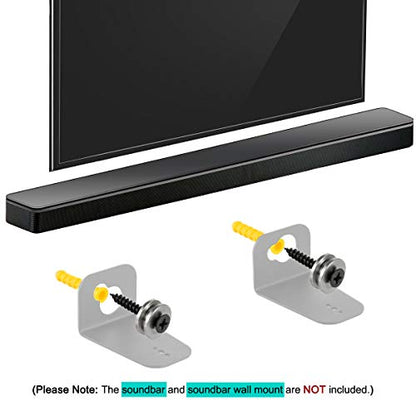 Soundbar Wall Mount Metal Hug Rings + Screws + Wall Anchors, Sturdy Hang Soundbar Wall Bracket Mounting Hardware Kit for Samsung HW-N950 HW-MS750 HW-MS751 HW-MS650 HWMS650 Subwoofer Speaker