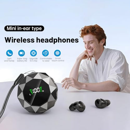 Smallest Invisible Mini Earbuds Wireless Bluetooth Headset, Low Profile Micro Tiny Discreet Hidden Earbudsfor Work, Small Headphones, Invisible Sleep Earphones for Small Ear Canals (Khaki) - color: Khaki