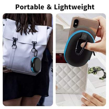 1 Pack Oval Earbud Case, Blue | Portable EVA Carrying Case, For Wired/Wireless Headphones, SD Card Storage, Camera Chip - color: D2-oval blue