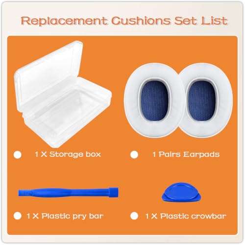 Replacement Ear Pads for Skullcandy Crusher Wireless, Crusher EVO, Crusher ANC, Hesh3, HeshEVO, HeshANC, Venue ANC Headphones, Ear Cushions Ear Cups Cover Repair Parts (White) - color: White