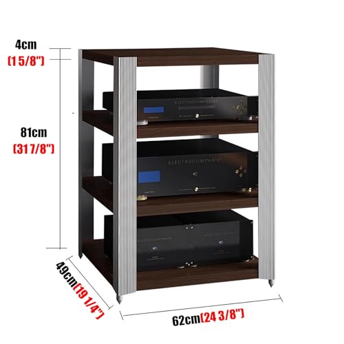 Audio Rack Cabinet/Av Media Audio Component Stand, Low Profile Audio Video Shelving for Cd Players, Av Component Stand Audio-Video Tower(Large) - size: Large