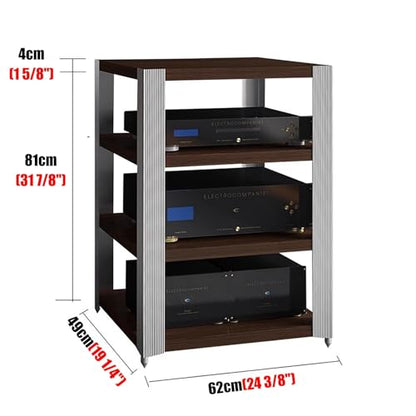 Audio Rack Cabinet/Av Media Audio Component Stand, Low Profile Audio Video Shelving for Cd Players, Av Component Stand Audio-Video Tower(Large) - size: Large