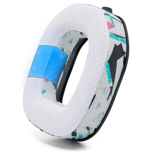 WC Mod Kit A50 - Earpads & Headband for Astro A50 Gen 4/5 / A50x | Made by Wicked Cushions | Cooling Gel Earpads and Matching Headband that offer Enhanced Comfort & Durability | 90's White - color: 90's White
