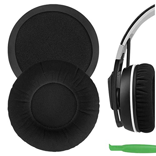 Geekria Comfort Velour Replacement Ear Pads for Sennheiser Urbanite XL Over-Ear Headphones Ear Cushions, Repair Parts with Video Guide (Black)