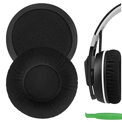 Geekria Comfort Velour Replacement Ear Pads for Sennheiser Urbanite XL Over-Ear Headphones Ear Cushions, Repair Parts with Video Guide (Black)