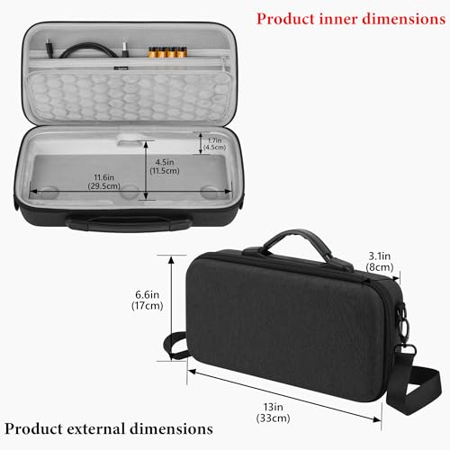 GEEKRIA Hard Shell Travel Case Compatible with Zoom LiveTrak L6max / L6max Digital Mixer, Audio Mixer Carrying Bag (Dark Gray) - style: For L6max