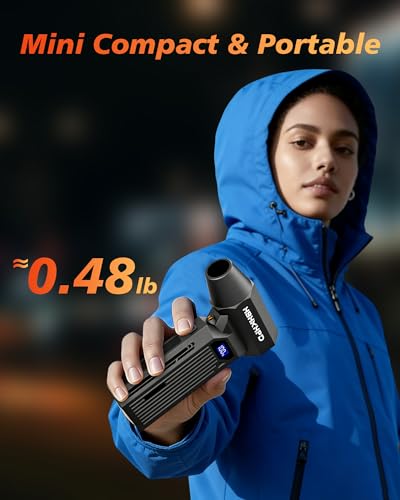 Compressed Air Duster, 150000RPM Electric Air Duster | 4-Gear Brushless Cordless, Mini Blower with LED Light, Rechargeable, For Computer, Car & Home