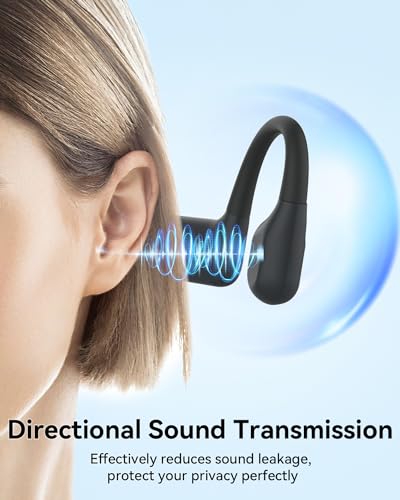 MONODEAL Swimming Headphones-IP68 Waterproof Headphones | Open Ear Bluetooth Waterproof Earbuds with 32GB Memory Card, IP68 Waterproof Headphones for Swimming,Running