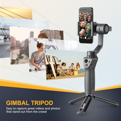 Zeadio Metal Mini Tripod, Desktop Tabletop Stand Compact Tripod for Smooth 4, Osmo Mobile, Vimble 2, Gimbal Handle Grip Stabilizer and All Cameras - style: Basic Version