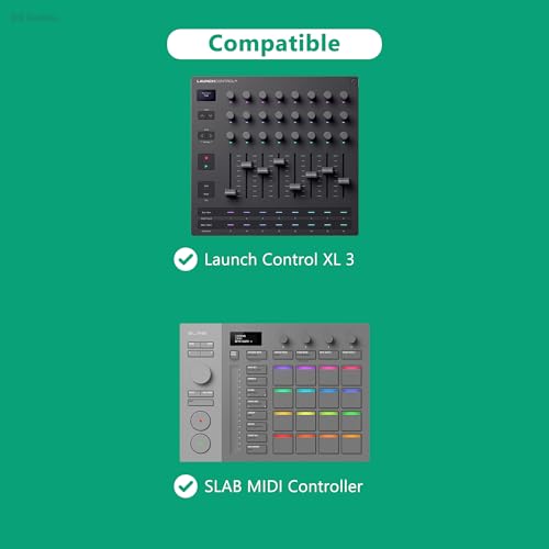 GEEKRIA Hard Shell Travel Case Compatible with Novation Launch Control XL 3, AlphaTheta SLAB MIDI Controller, Audio Mixer Carrying Bag (Dark Gray) - size: for Launch Control XL 3