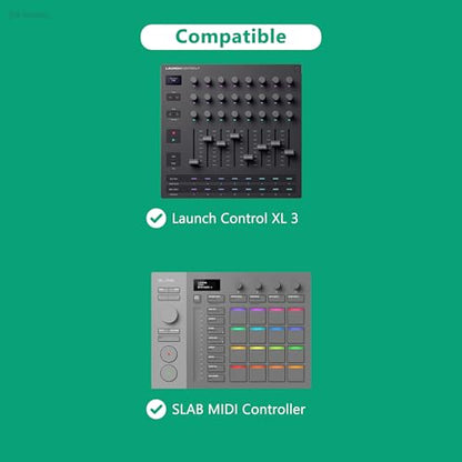 GEEKRIA Hard Shell Travel Case Compatible with Novation Launch Control XL 3, AlphaTheta SLAB MIDI Controller, Audio Mixer Carrying Bag (Dark Gray) - size: for Launch Control XL 3