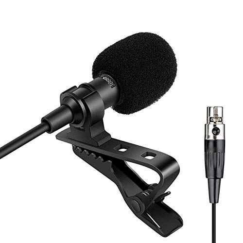 Lavalier Microphone Lapel Microphone Compatible with Shure Wireless Transmitter - Unidirectional Condenser Mic - Mini XLR TA4F Plug