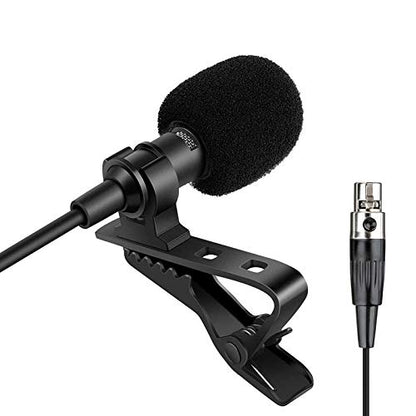 Lavalier Microphone Lapel Microphone Compatible with Shure Wireless Transmitter - Unidirectional Condenser Mic - Mini XLR TA4F Plug