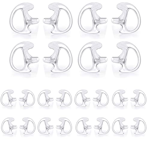 Replacement Earmold Earpiece Earbud Earplug Ear Mold for Walkie Talkie Acoustic Tube Earpiece,Soft Silicone Earmould Replacement Earpiece Insert for Two Way Radio Air Acoustic Headset (Pair of 12) - color: 12 pair(3 Larger+6 Medium+3 Small)