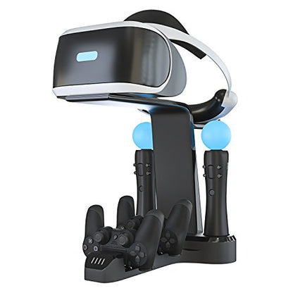 Skywin VR Charging Stand - PSVR Charging Stand to Showcase, Display, and Charge Your PS4 and PS5 VR (PS4 and PS5 Controller) (PlayStation 4 Stand) - color: PlayStation 4 Stand