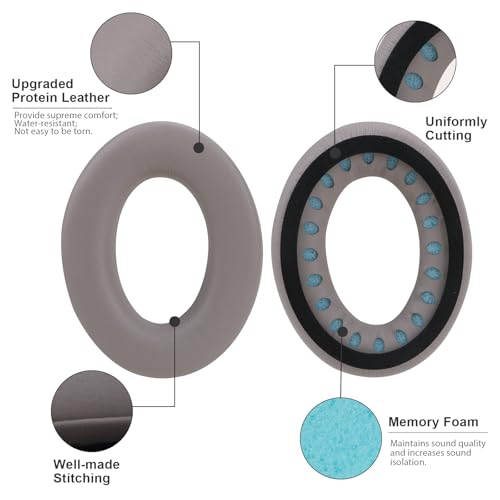 Ear Cushions Replacement for Bose QuietComfort 45 QC35 QC35ii QC25 QC15 with Upgraded Memory Foam& Sweat-Proof Protein Leather (Sandstone) - color: QC45 Sandstone