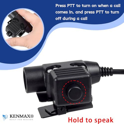 U94 PTT Cable Adapter for Motorola 1-Pin 2.5mm Radios, Tactical Headset Push-to-Talk Compatible with Talkabout T5200 T5600 T6200 T6500 T7450 Series