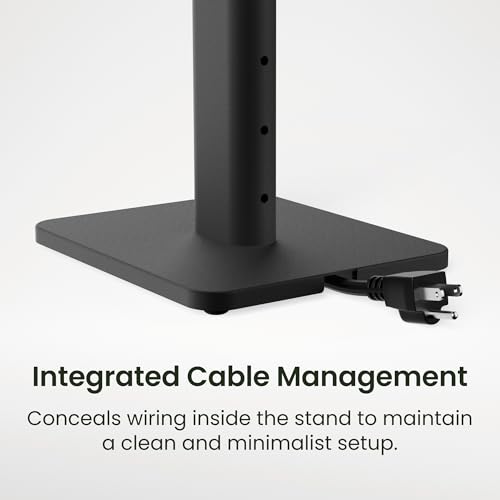 Kanto SPH Adjustable Height Bookshelf Speaker Stands, Pair | Heavy Duty Steel Floor Speaker Stands 24 to 42 in | Holds 30 lb | Internal Cable Management | Reduced Vibration | Carpet Spikes | Black - color: Black, size: Height Adjustable
