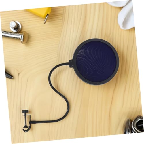 YARNOW Microphone Windscreen with Mesh Design Pop Filter for Noise Reduction Live Broadcasting Podcasts and Home Studios Durable and Washable Protective Cover Large