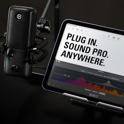 Elgato Wave:3 MK.2 USB Condenser Microphone, DSP Effects | Clipguard 2.0 protection, Auto Gain calibration, Onboard voice enhancer, compressor, EQ, Multifunction dial, USB-C - color: Black