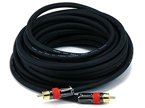 Monoprice 102683 25-Feet RG6 RCA CL2 Rated Digital Coaxial Audio Cable Black , 25ft - size: 25 feet