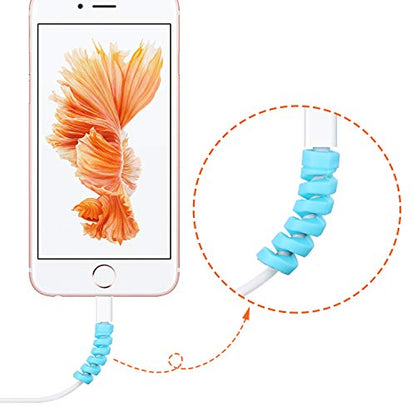 Jetec Charger Cable Protector, Spiral USB Wire Protector - color: Colorful