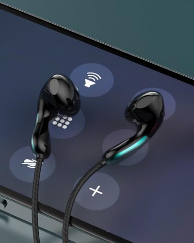 3.5mm Wired Earbuds with Microphone, in Ear Headphones with Volume Control for Calls Music Videos, 1 Pack, Classic Black - color: Classic Black, size: 1 Pack, USB-C