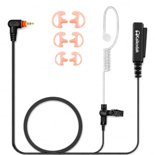 SL300 SL3500e Earpiece with Mic PTT for Motorola 1Pin Radios | Compatible with Motorola TLK100 TLK110 SLN1000 radios. Clear audio, durable cable and reliable PTT Acoustic Tube Headset - size: Air Tube 01*1